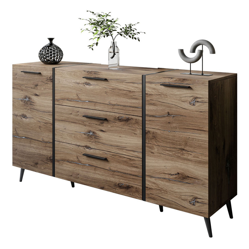 Dombrowski 158cm W 3 - Drawer Chest of Drawers