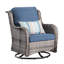 Ensemble de conversation de patio 9 pièces NTC, ensemble de canapé d'extérieur en osier avec chaises berçantes pivotantes, repose-pieds et table de foyer optionnelle, ensemble de conversation de patio avec coussins-88392635-88392636-98547657