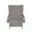 Chaise longue en osier crème