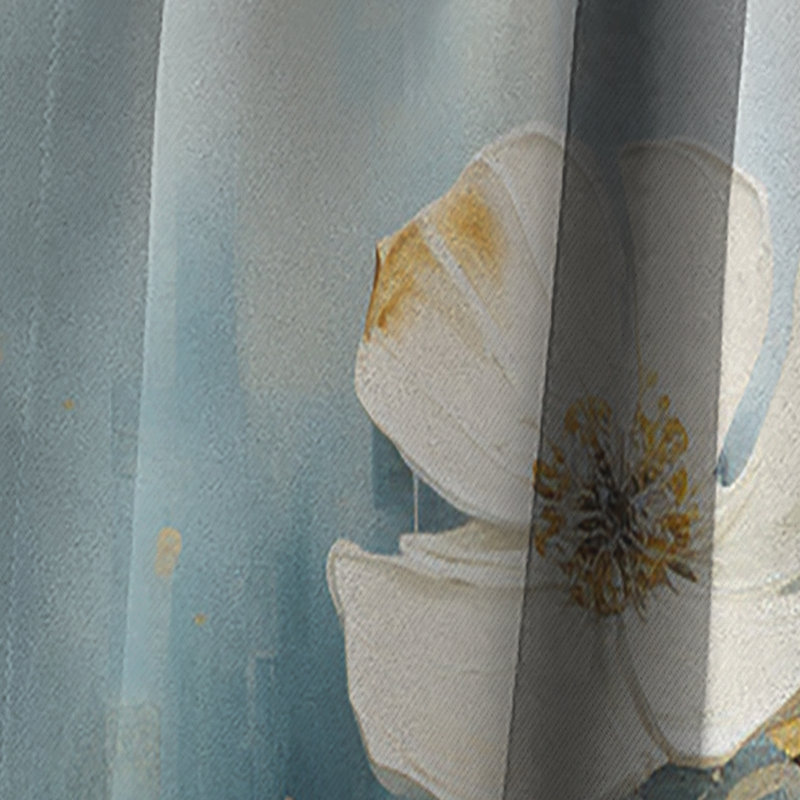 Blanc Buttercups On Beige Simplicity IV - rideau occultant floral Buttercups - 1 panneau, L 52 po x L 63 po