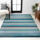 Angeal Gradient Ticking Striped Blue/Navy Rug