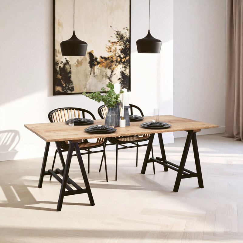 Best Pine Rectangular Wood Top Dining Table