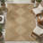 Modern Geometric UV-resistant Indoor / Outdoor Area Rug in Brown/Beige-713722709