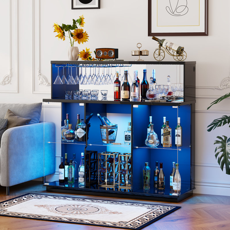 45 cm Bar Cabinet Bar Cabinet, Black