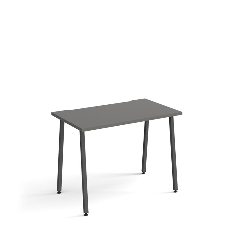 Metal Base Computer Desk, Onyx Grey, 730cm H x 1000cm W x 600cm D
