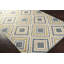 Tapis beige / gris en laine tissé à la main à motif géométrique Halycon-21662718