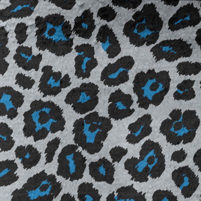 Davlin Beach Towel, Microfiber, Silver/Honolulu Blue/Black
