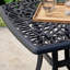 Square Metal Outdoor Side Table With Umbrella Hole , 52cm cm W 52cm cm D