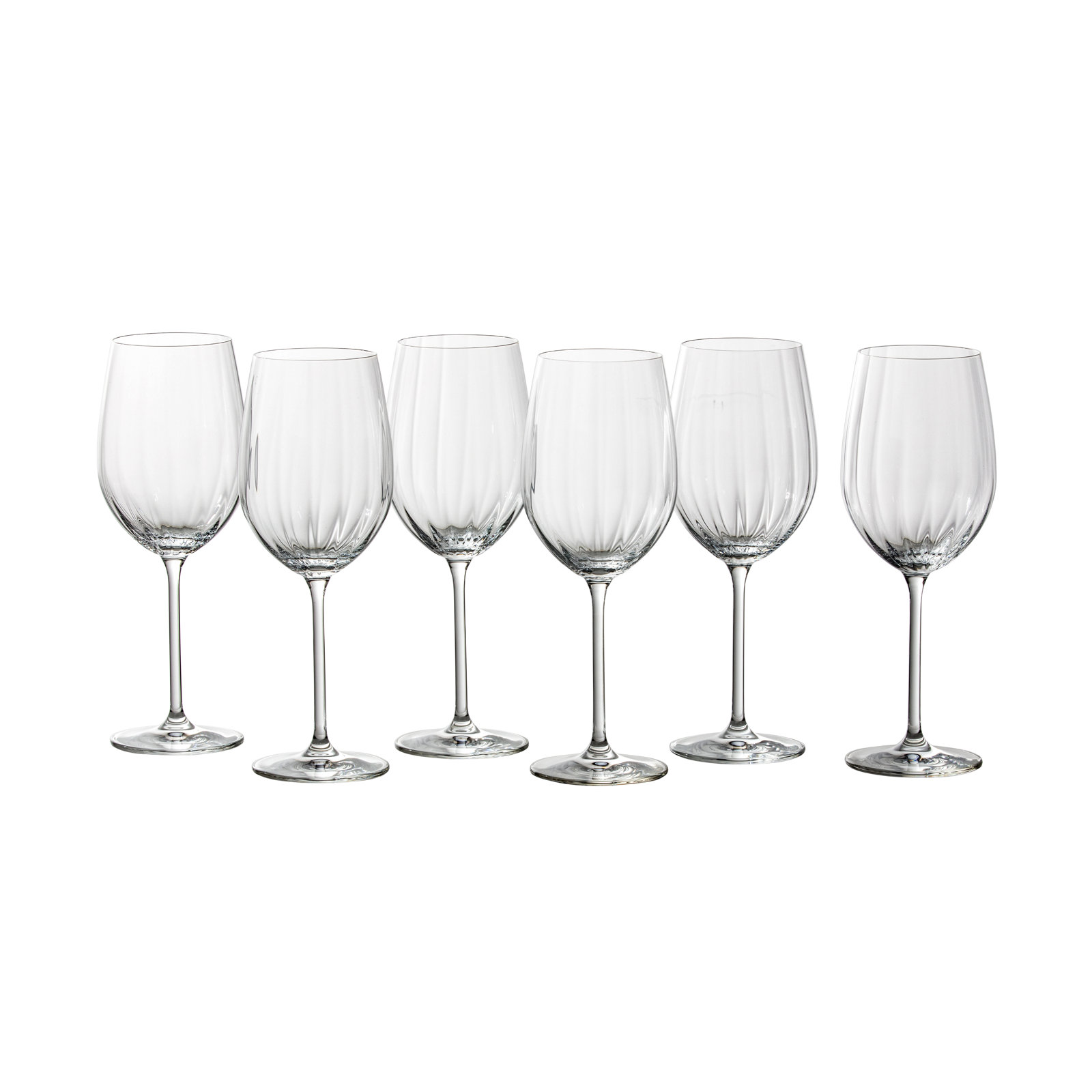 Prizma Ribbed Crystal Red Wine Glass