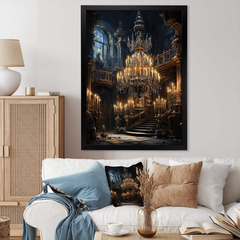 «Inayaah Baroque Dramatic Splendor II», reproduction sur toile, Cadre simple noir, H 20 po x l 12 po x P 1 po