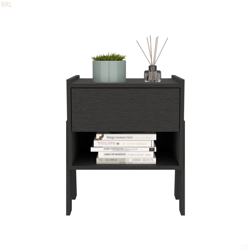 Table de chevet style simple Sandinavian, Noir