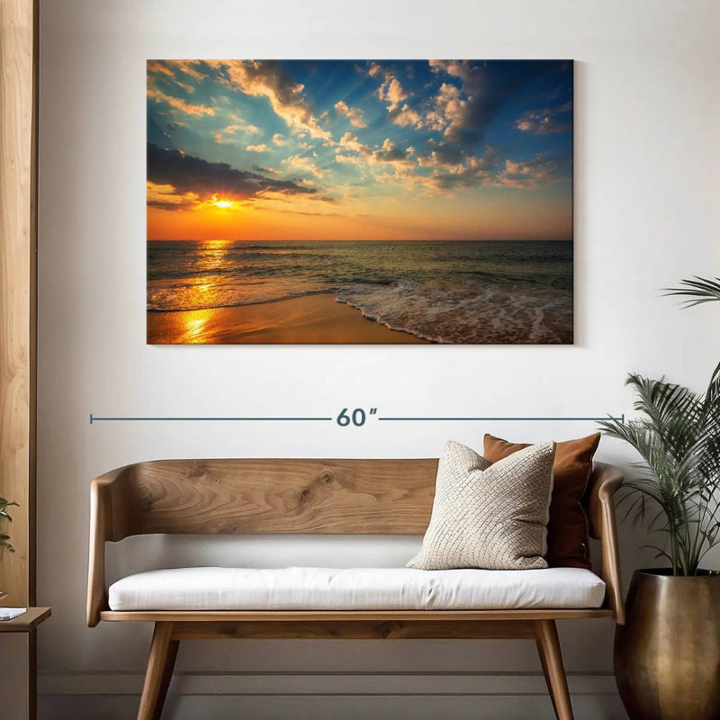 Gillard Jamaican Bay Beach Sunrise, H 32 po x l 48 po