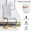 Chaise d'appoint moderne à dossier haut en similicuir (ensemble de 4)-1905681773-1905681779