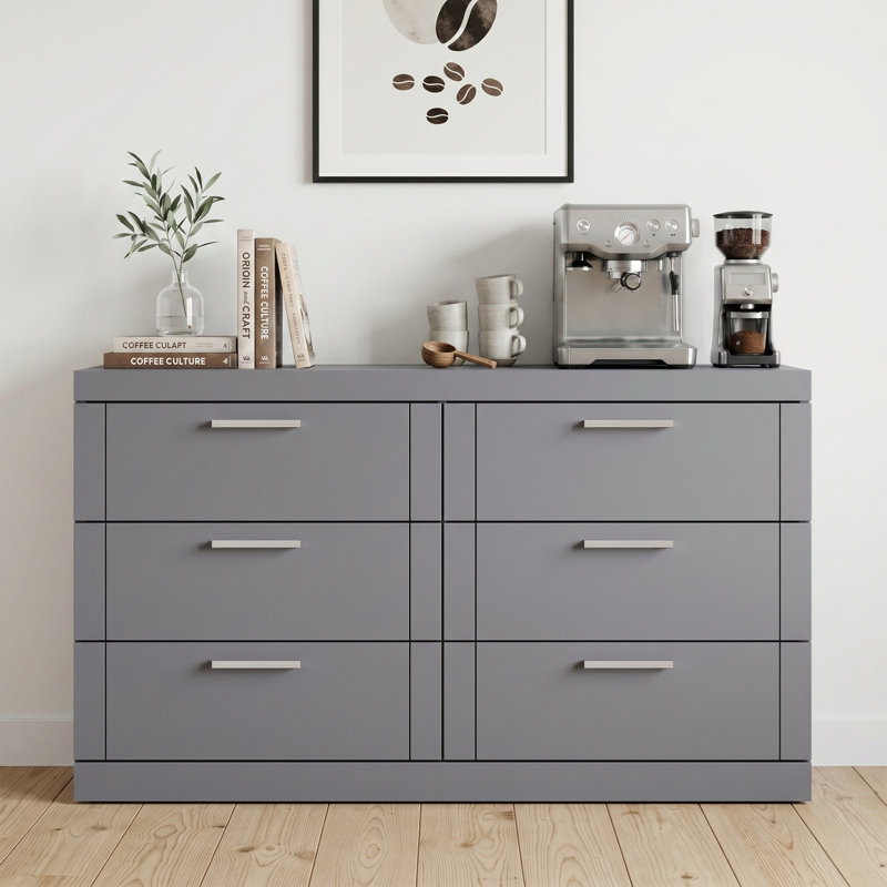 Kimberley 6 Drawer Chest, Grey