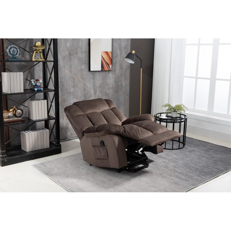 Fauteuil inclinable standard de 38,1 po de largeur, Velours brun