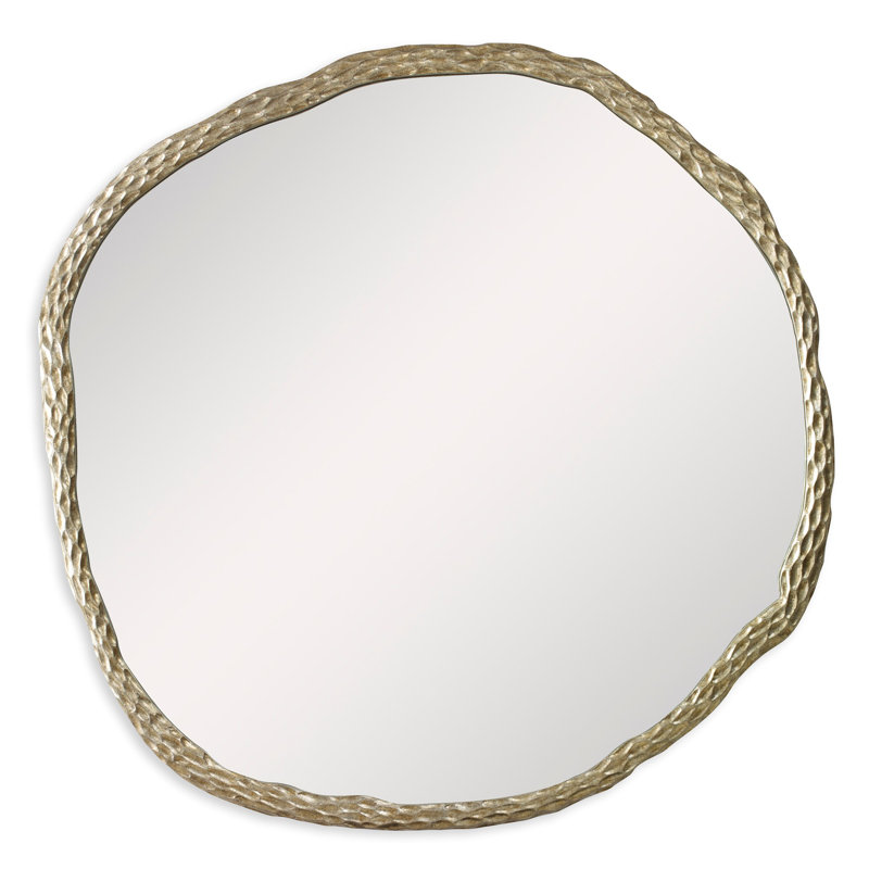 Chiseled Flat Metal Wall Mirror