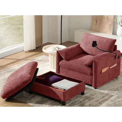 Fauteuil en chenille avec repose-pieds