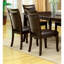 Chaises d'appoint de salle à manger transitionnelles en cerisier foncé / espresso avec assise en similicuir