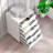 FixtureDisplays® 17 X 15 X 25" 5-Drawer Cabinet, White Bedside Table Nightstand, Slide Drawer, Easy Mobility on Wheets 10200