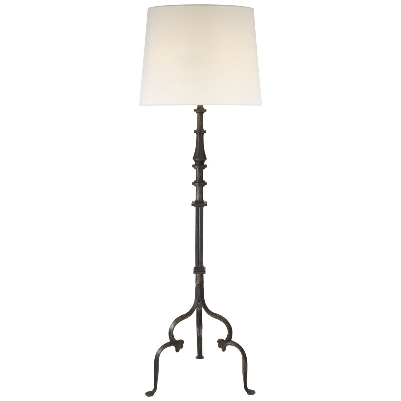 Suzanne Kasler Madeleine Floor Lamp, Aged Iron, Fabric