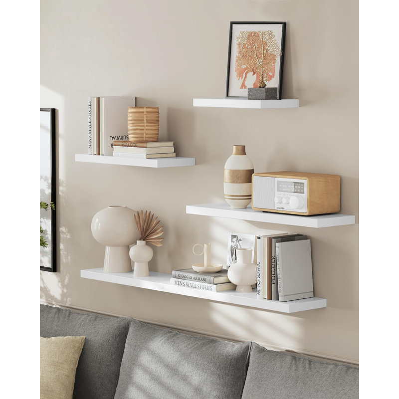 Arihaant 2 Piece Floating Shelf, White