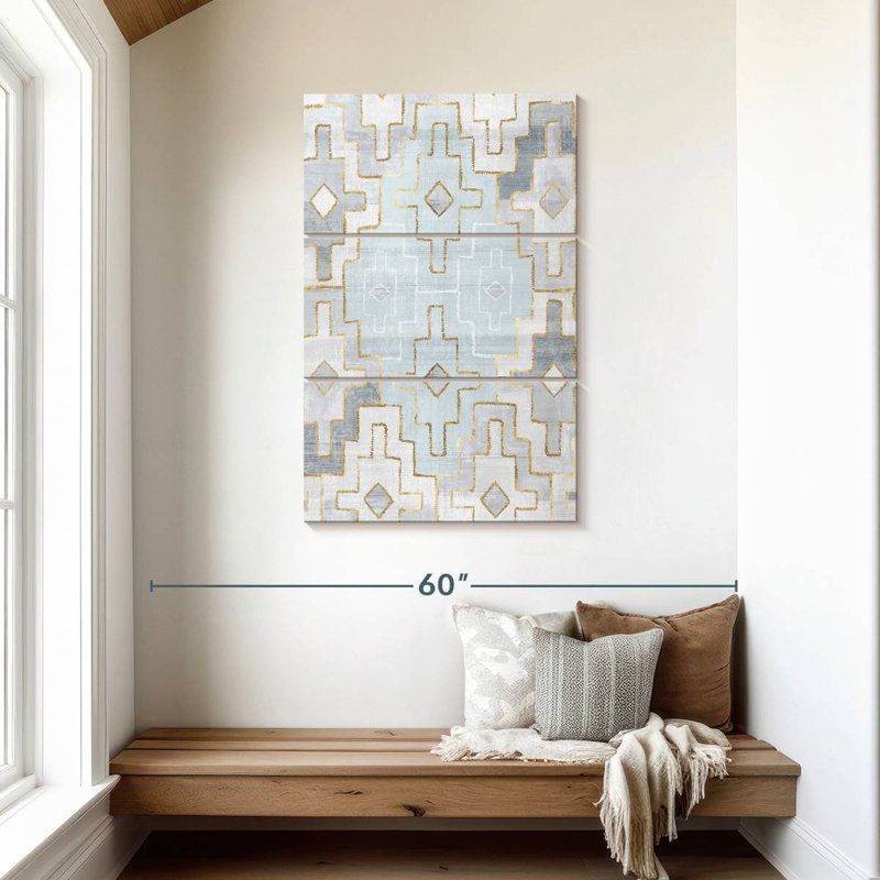 Bleu argenté Kerner, H 45 po x l 28 po