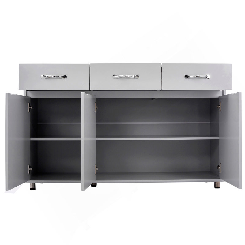 Table d'appoint Three Doors - Gris