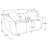 Destino Chenille Upholstered Splayed Arm Loveseat Greige