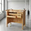 Bureau de fabrication de bijoux durable avec plateau coulissant pour mandrins et fente remplaçable pour broches de banc