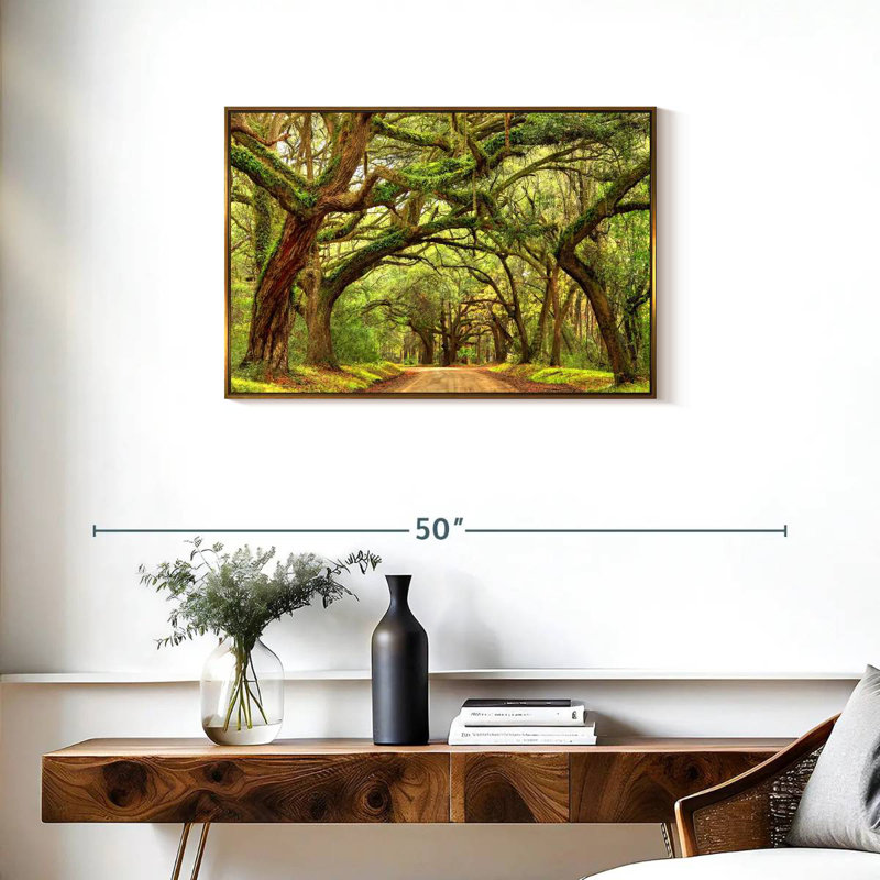 Charleston Oak Forest, Cadre flottant doré, 31 po x 21 po