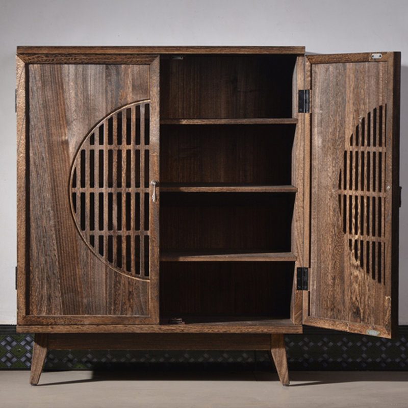 Nut-Brown Solid wood Shoe Storage