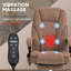 Fauteuil de bureau de massage chauffant inclinable avec hauteur réglable et repose-pieds-517108356