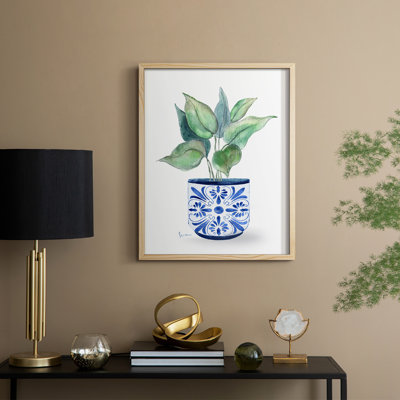 «Plant Chinoiserie I», reproduction encadrée - bois massif