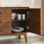 Buffet 47,3 po Mid-Century, 3 tiroirs, 2 portes pour le rangement - Standard