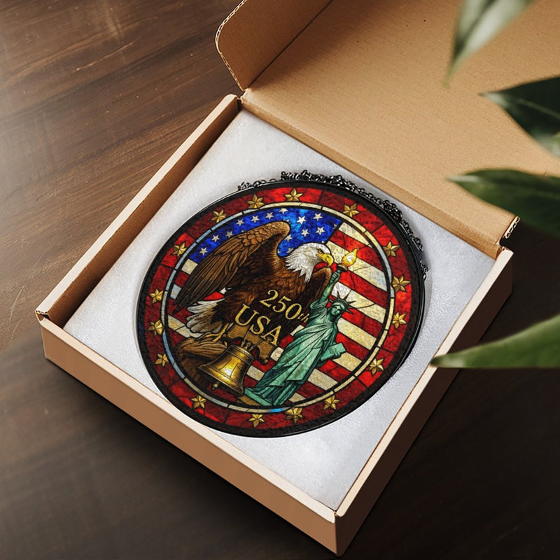 Statue American Eagle Liberty Bell, 11,8 x 11,8 po (30 x 30 cm)