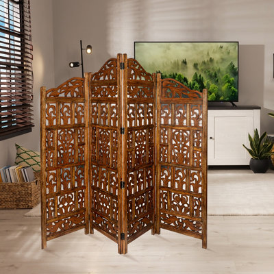 Bchester 200cm W x 180cm H 4 - Panel Folding Room Divider