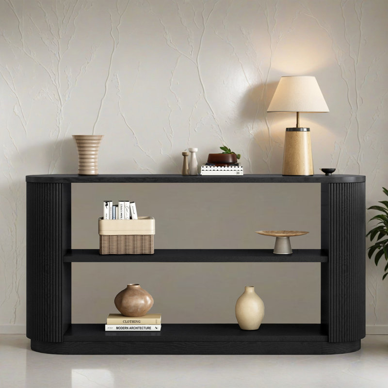 Table d'appoint 58,92 "pour vestibule dans le couloir, Noir
