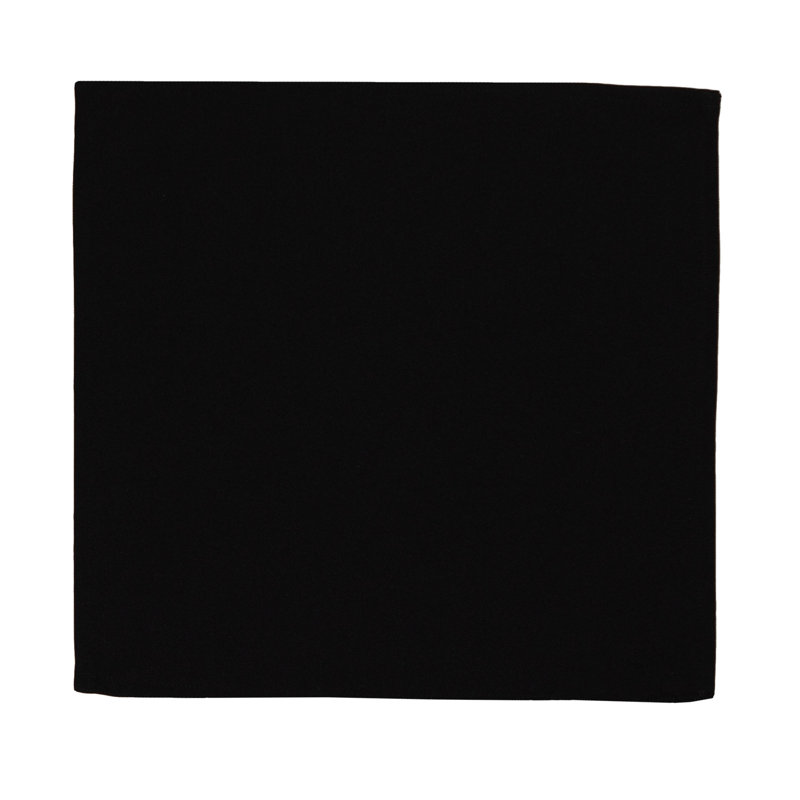 Bouvier Black Traditional Cotton Solid Black Napkin - Pack of 4