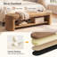 Banc de lit long de 160 cm (62,99 po) en similicuir avec tablette de rangement ouverte, banc de chambre à coucher