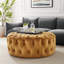 Grand repose-pieds rond en velours Performance-1470650289