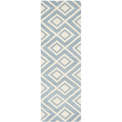 Huth Geometric Wool Hand Woven Area Rug