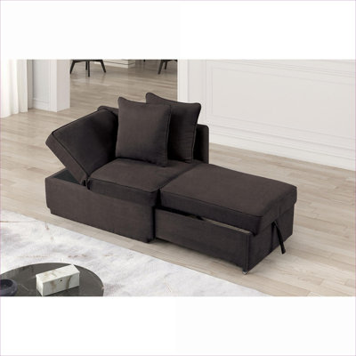 Fauteuil convertible en tissu rembourré gris Classic