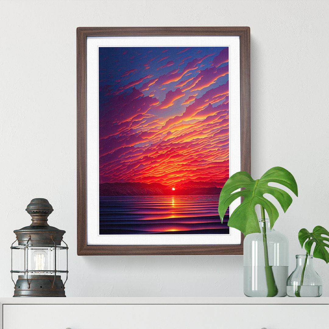 Vibrant Ocean Sunset - Wall Art