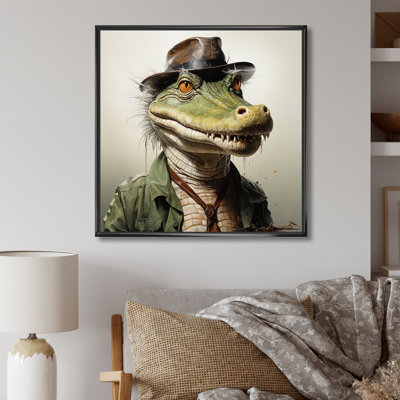 «Alligatorin» de campagne, art mural crocodile