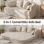  Canapé-lit convertible de 70 po, canapé-lit 2 en 1 désossé, causeuse pliable en chenille avec 4 coussins, causeuse pour petits espaces, salon, chambre à coucher, sans assemblage-432253364