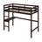 Wood Loft Bed Twin Size With Desk, Loft Bed With Rails