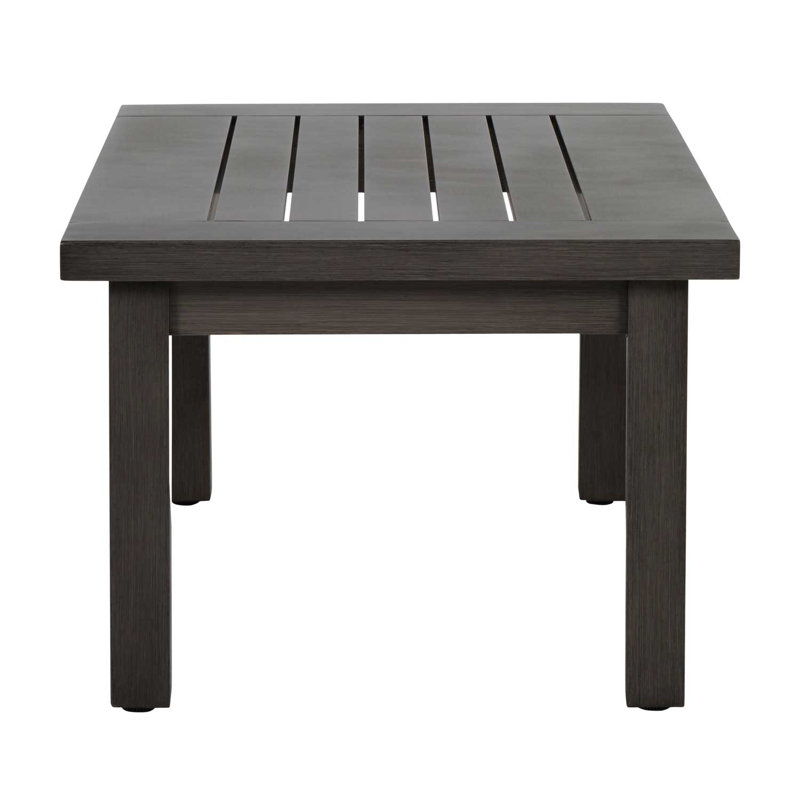 Club Aluminum Outdoor Coffee Table, Slate Gray