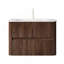 Meuble-lavabo mural flottant avec lavabo et rangement, avec deux tiroirs, lavabo sans couture et installation facile-1183178542