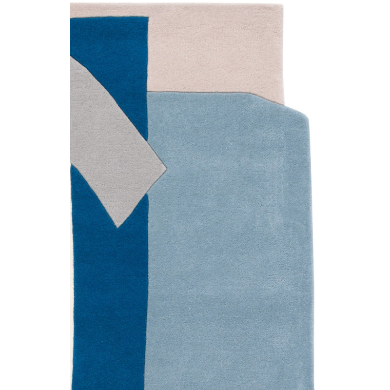 Tapis Saracen beige / bleu, Rectangle 6 pi x 9 pi