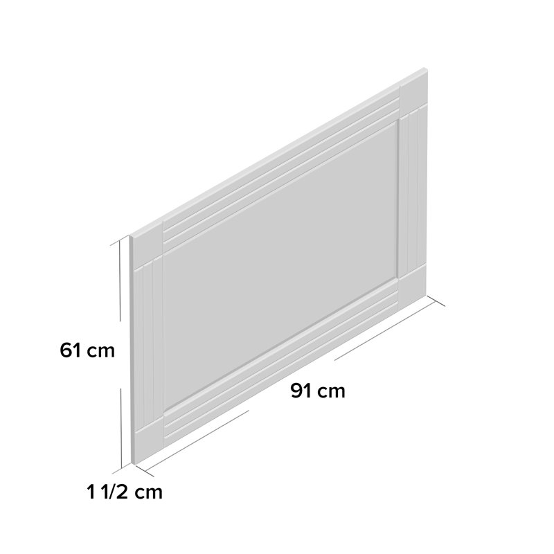 Rigoberto Glass Flat Wall Mirror, 61cm H x 91cm W